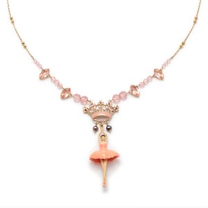 Collier danseuse étoile et couronne rose, Collection Pas de deux - Les Néréides - 170 € (175£)