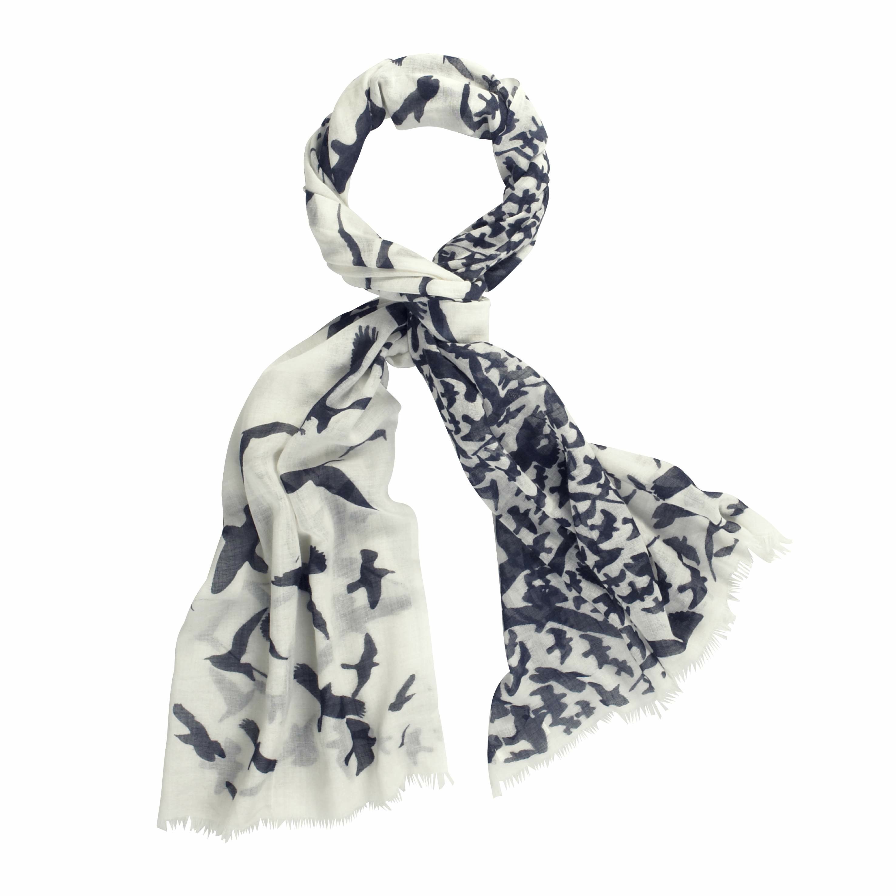 Foulard twill - Oiseau noir vendu à l'unité